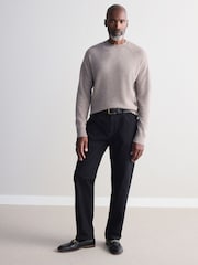 Neutral Crew Neck Regular Fit Signature 100% Merino Wool Midweight Jumper - Image 2 of 5