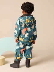 Multicoloured Print Waterproof Fleece Lined Puddlesuit (3mths-7yrs) - Image 3 of 8