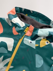 Multicoloured Print Waterproof Fleece Lined Puddlesuit (3mths-7yrs) - Image 6 of 8