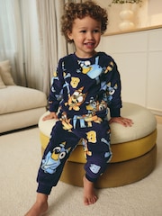 Navy Bluey Single Fleece Pyjamas (12mths-8yrs) - Image 1 of 9