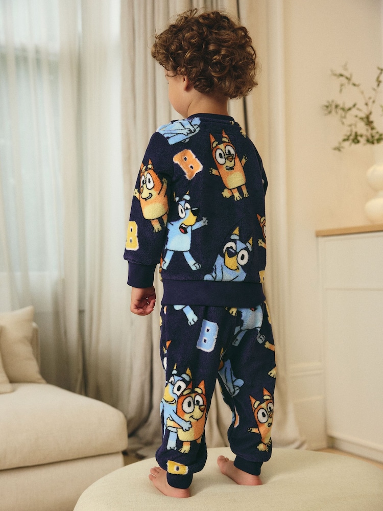Navy Bluey Single Fleece Pyjamas (12mths-8yrs) - Image 2 of 9