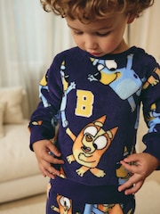Navy Bluey Single Fleece Pyjamas (12mths-8yrs) - Image 4 of 9