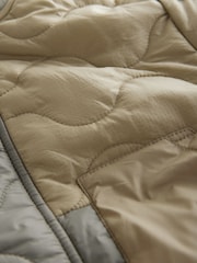 Khaki Green Onion Quilt Jacket with Removable Hood (3mths-7yrs) - Image 9 of 12