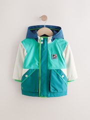 Mineral Green Fleece Lined Waterproof Coat (3mths-7yrs) - Image 1 of 10