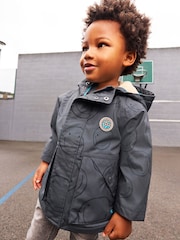 Black Fleece Lined Waterproof Coat (3mths-7yrs) - Image 1 of 12