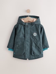 Black Fleece Lined Waterproof Coat (3mths-7yrs) - Image 6 of 12