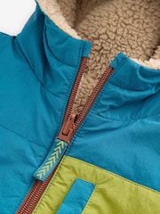 Teal Blue Reversible Borg Jacket (3mths-7yrs) - Image 10 of 12