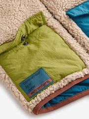 Teal Blue Reversible Borg Jacket (3mths-7yrs) - Image 11 of 12