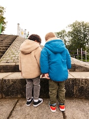 Teal Blue Reversible Borg Jacket (3mths-7yrs) - Image 3 of 12