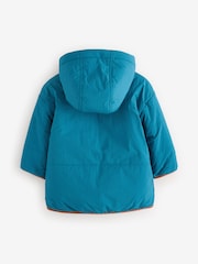Teal Blue Reversible Borg Jacket (3mths-7yrs) - Image 8 of 12