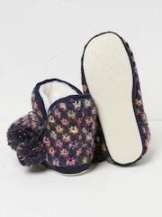 FatFace Sara Navy Knit Slippers Boots - Image 3 of 3