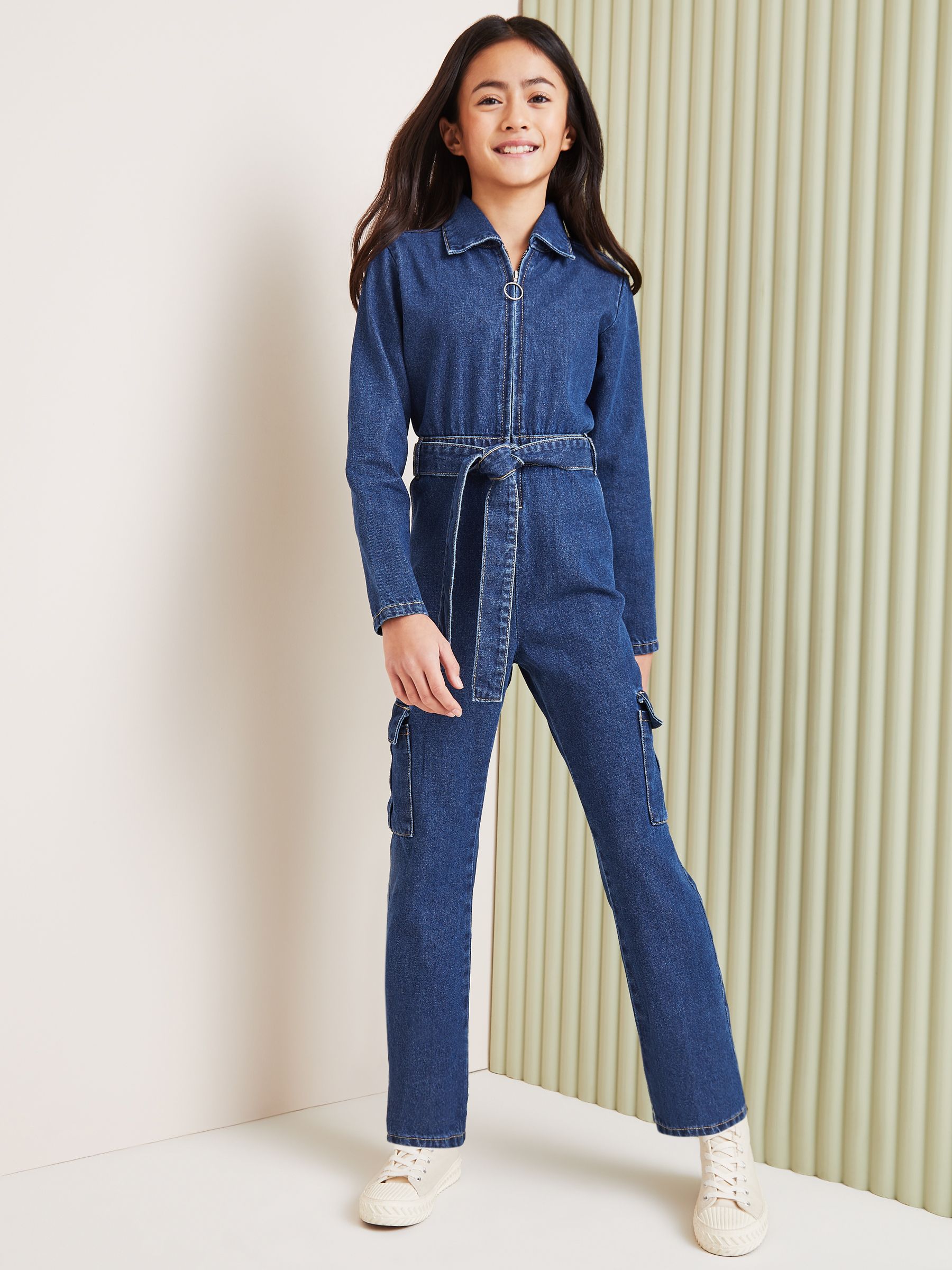 Buy Lipsy Blue Denim Utility Jumpsuit 5 16yrs from Next Luxembourg