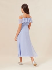 Lipsy Blue Cold Shoulder Maxi Occasion Dress (10-16yrs) - Image 3 of 4