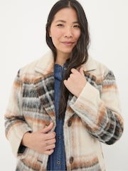 FatFace Brown Marin Wool Blend Coat - Image 1 of 6