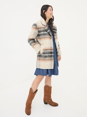 FatFace Brown Marin Wool Blend Coat - Image 3 of 6