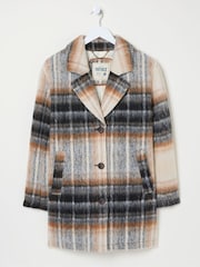 FatFace Brown Marin Wool Blend Coat - Image 6 of 6