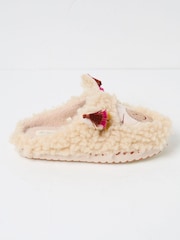 FatFace Lila Ivory Llama Slippers - Image 1 of 2