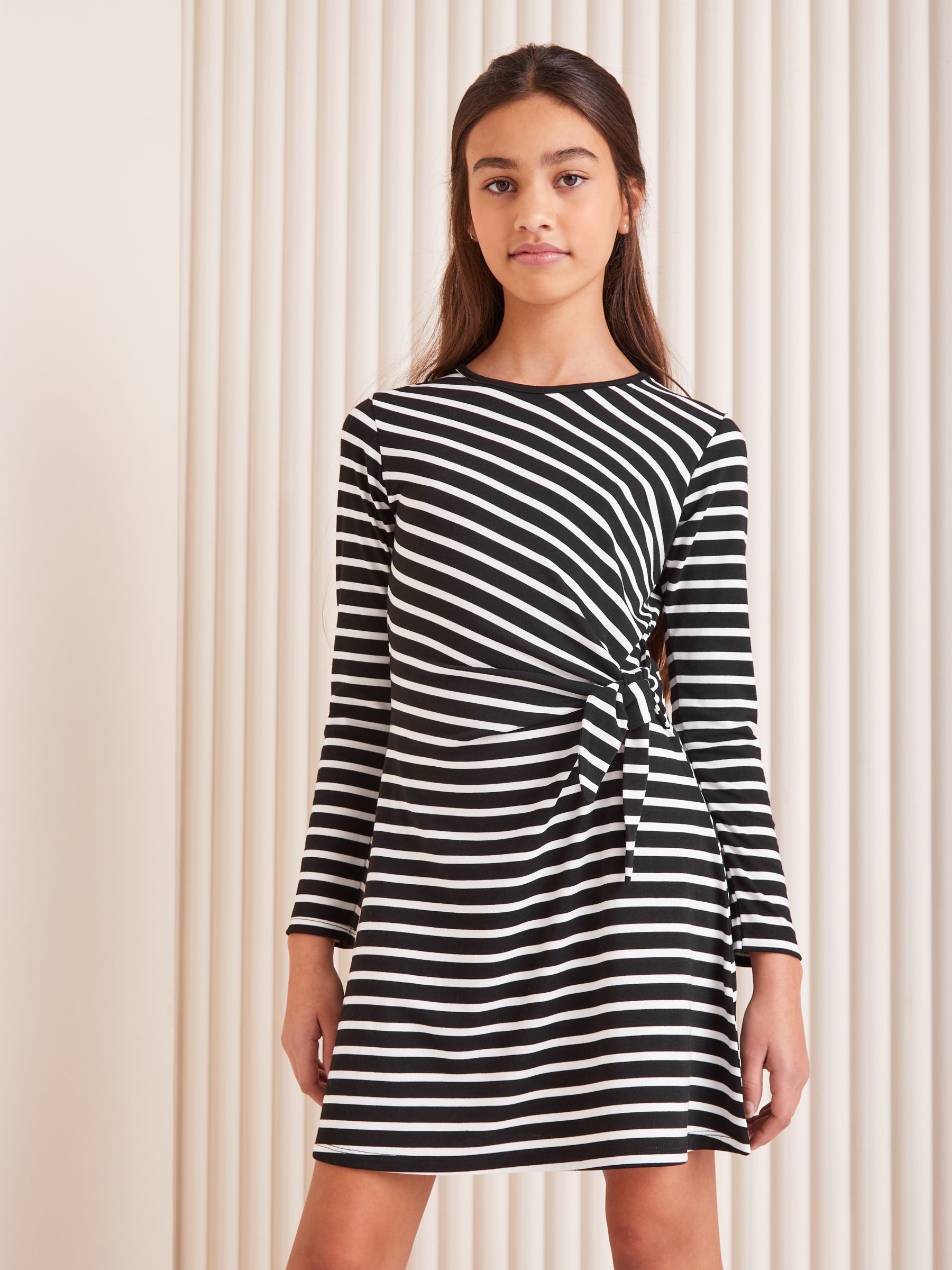 Buy Lipsy Black/White Stripe Jersey Tie Side Dress from Next Luxembourg