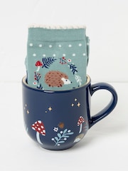 FatFace Multi Hedgehog Socks And Mug Set - Image 1 of 2