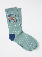 FatFace Multi Hedgehog Socks And Mug Set - Image 2 of 2