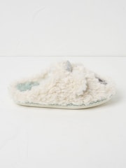 FatFace Poppy White Polar Bear Slippers - Image 2 of 2