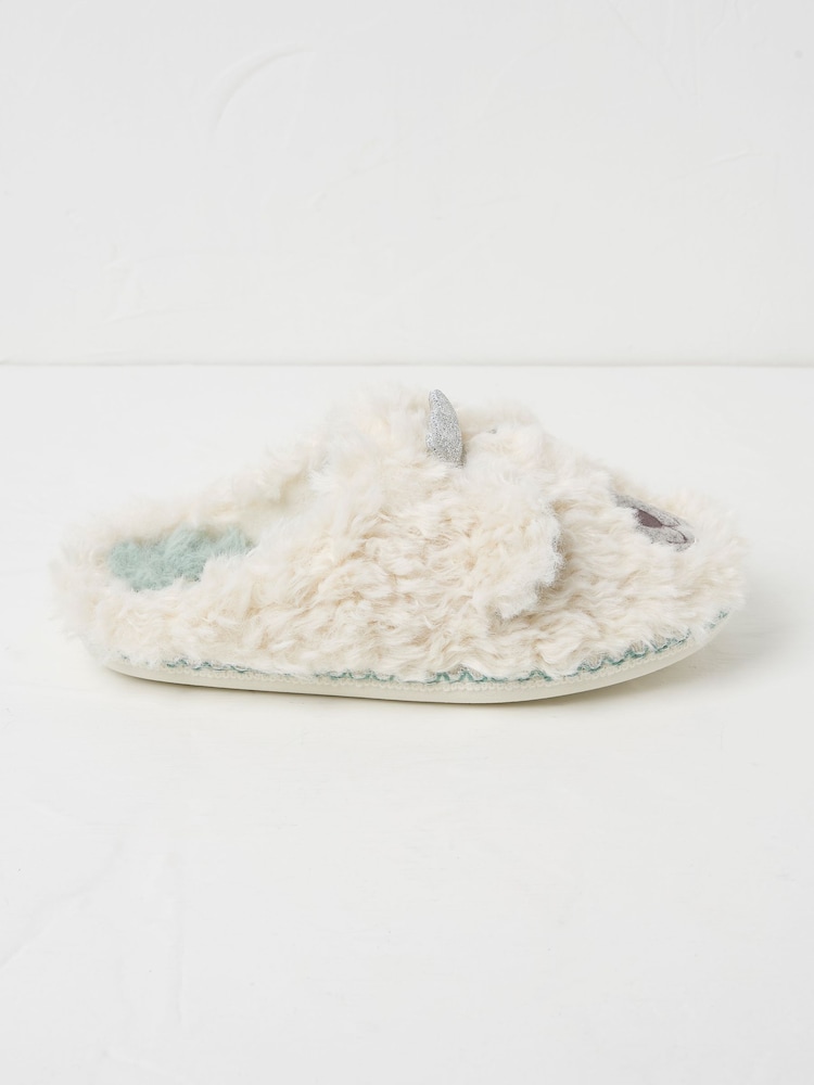 FatFace Poppy White Polar Bear Slippers - Image 2 of 2
