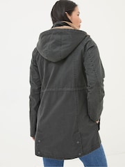 FatFace Cheshire Washed Black Longline Coat - Image 2 of 5
