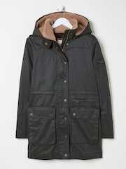 FatFace Cheshire Washed Black Longline Coat - Image 5 of 5