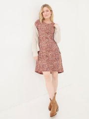 FatFace Simone Pink Jersey Dress - Image 2 of 5