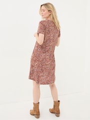 FatFace Simone Pink Jersey Dress - Image 3 of 5