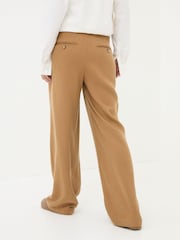 FatFace Dark Natural Ginger Wide Leg Drape Trousers - Image 3 of 6