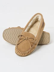 FatFace Cara Tan Brown Cara Suede Moccasins - Image 2 of 2