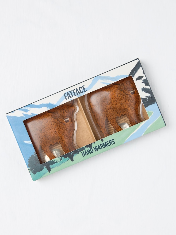 FatFace Multi Colour Highland Cow Hand Warmers - Image 1 of 2