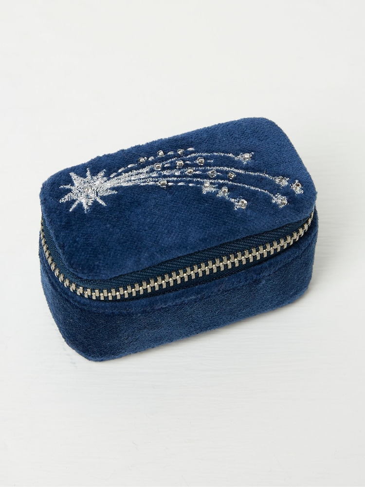 FatFace Navy Star Jewellery Box - Image 1 of 2 FatFace Navy Star Jewellery Box - Image 1 of 2