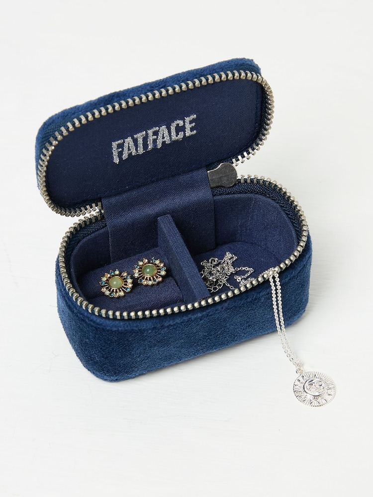 FatFace Navy Star Jewellery Box - Image 2 of 2 FatFace Navy Star Jewellery Box - Image 2 of 2