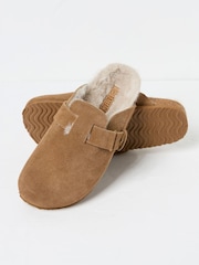 FatFace Elsie Tan Brown House Shoes - Image 2 of 2