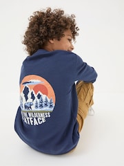 FatFace Navy Blue T-Shirt - Image 3 of 4