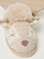 FatFace Delilah Ivory Deer Slippers - Image 2 of 2