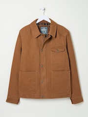 FatFace Brandon Tan Brown Canvas Jacket - Image 5 of 5