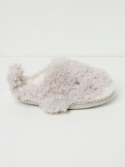 FatFace Wynn Whale Light Grey Slippers - Image 2 of 3