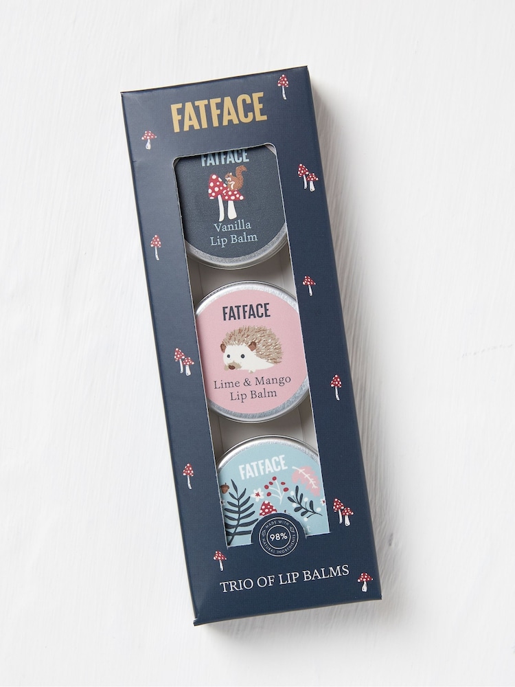 FatFace Multicolour Woodland Lip Balm Trio - Image 1 of 2