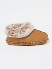 FatFace Maia Tan Brown Boots Slippers - Image 1 of 2