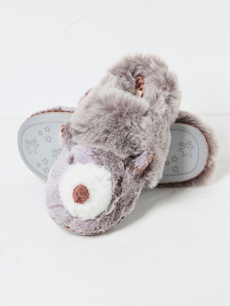 FatFace Hope Grey Hedgehog Mules - Image 1 of 2