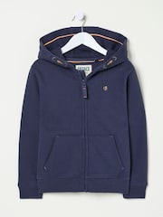 FatFace Navy Blue Adventure Zip Through Hoodie - Image 4 of 6
