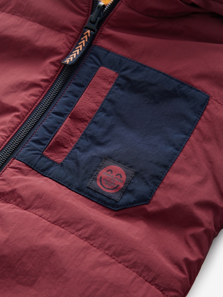 Burgundy Red Reversible Borg Jacket (3mths-7yrs) - Image 5 of 9