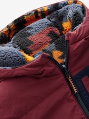 Burgundy Red Reversible Borg Jacket (3mths-7yrs) - Image 7 of 9