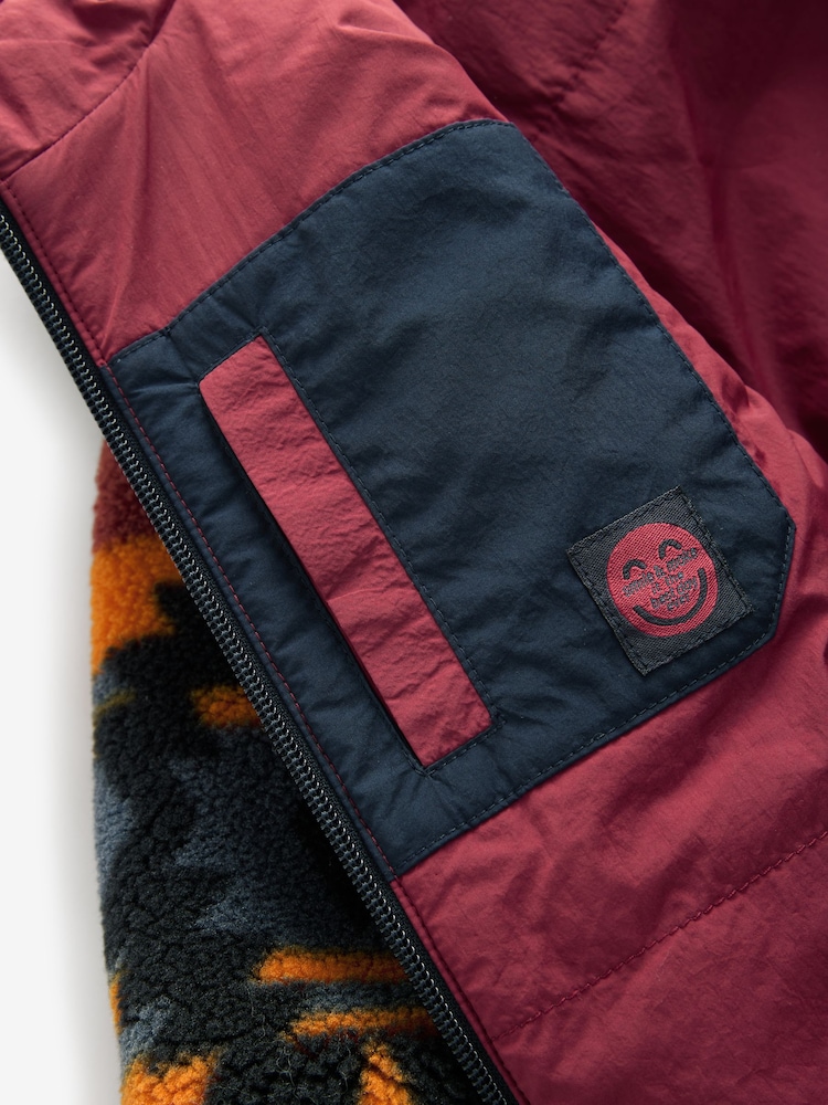 Burgundy Red Reversible Borg Jacket (3mths-7yrs) - Image 9 of 9