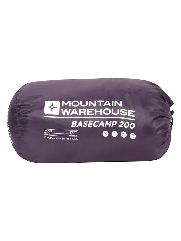 Mountain Warehouse Purple Chrome Basecamp 250 Sleeping Bag - Image 2 of 3