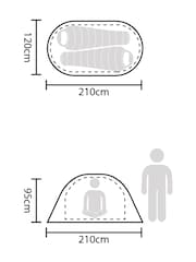 Mountain Warehouse Pop-Up Single Skin 2 Man Tent - Image 8 of 9
