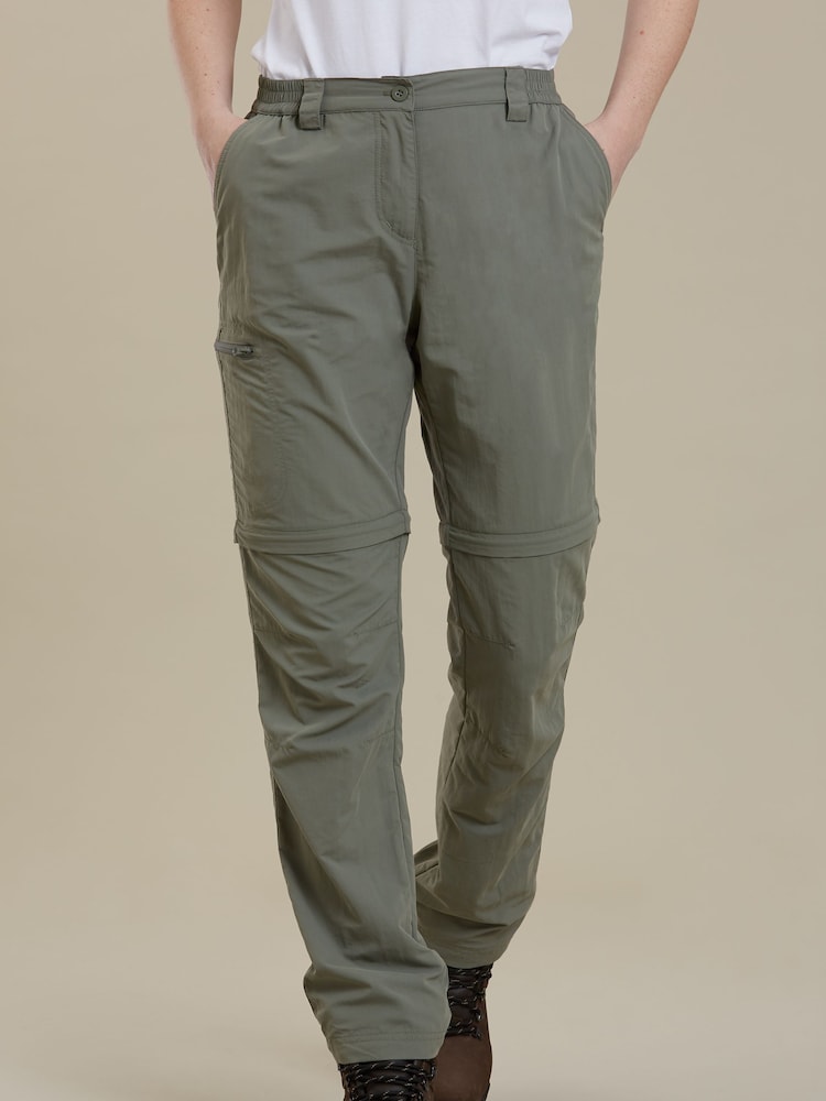 Mountain Warehouse Grey Hiker Stretch Womens Zip-Off Convertible Walking Trousers - Image 2 of 3